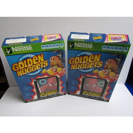 Nestle 2007 Golden Nuggets Cereal Boxes SPIDER-MAN Activity Comics Set of 2