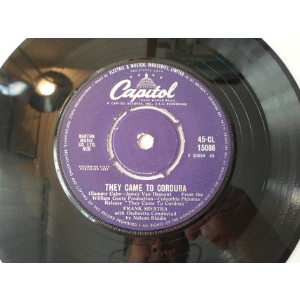 7" 1959. FRANK SINATRA.TALK TO ME .CAP CL15086.CORDURA .VERY GOOD PLUS