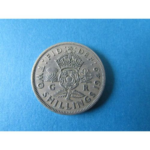 1949 GEORGE VI TWO SHILLINGS FREE POST. W