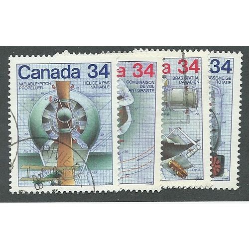 CAN 1986 SET 'CANADA DAY - SCIENCE AND TECHNOLOGY'(4v) FINE USED (EBID40-207)