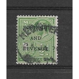 Malta.SG175 1/2d Yellow-Green.Fine Used.Mar17