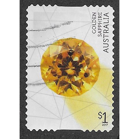 AUS 2017 $1.00 (S/A)'RARE BEAUTIES -GOLDEN SAPPHIRE' FINE USED (EBID63-874)