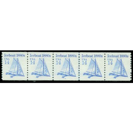 2134v 14c Iceboat Very Fine MNH Dry Gum PNC 4/5 P0248