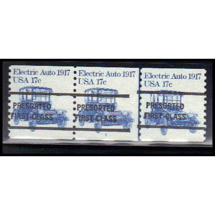 1906a 17c Electric Auto Fine MNH Dry Gum PNC 5B/3 Line Gap PA2395
