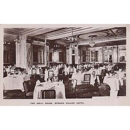 The Grill Room Strand Palace Hotel London Real Photo Restaurant Old Postcard