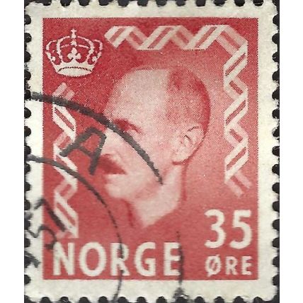 NORWAY, King Haakon VII, red 1956, 35ore