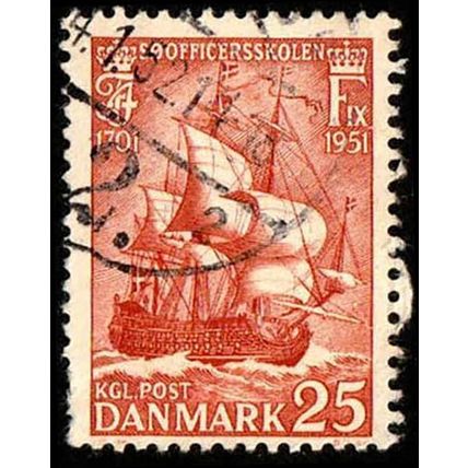 Denmark 1951 Naval Officers College 25 Øre Used Stamp