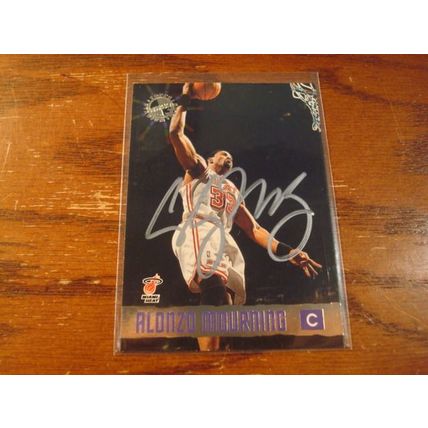 1996 Topps, Autograph Card, w/COA, ALONZO MOURNING, Heat