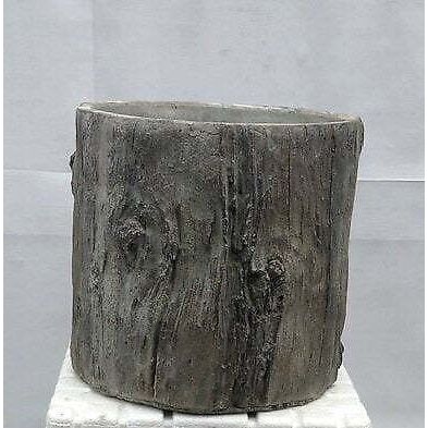 "Faux Tree Stump Bonsai Pot - 9"""