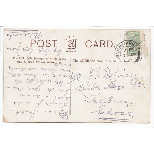 Rutland Hill Newmarket 1908 Animated Street Scene Postcard
