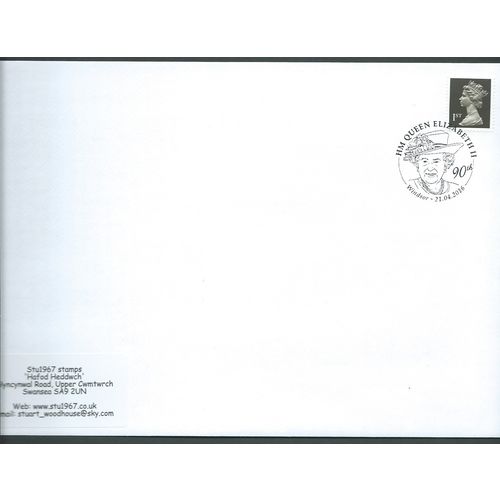 2016 1ST 'BLACK MACHIN '- H.M QUEENS 90TH, WINDSOR ' PMK (EBIDPACK3765)