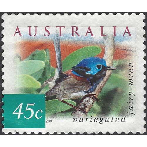 AUSTRALIA, BIRD, Variegated Fairy Wren, green-blue 2001, 45c, #3