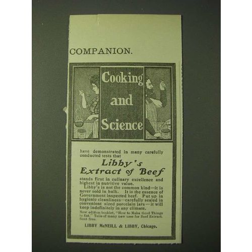 1900 Libby's Extract of Beef Ad - Cooking and Science