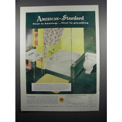 1950 American-Standard Ad - Neo-Angle Bath, Lavatory