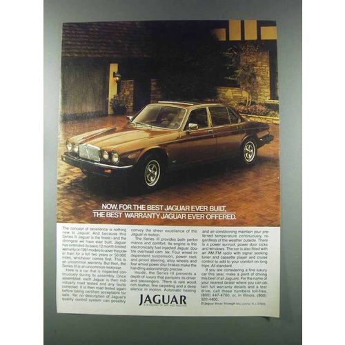 1981 Jaguar Series III Car Ad - Best Ever Built