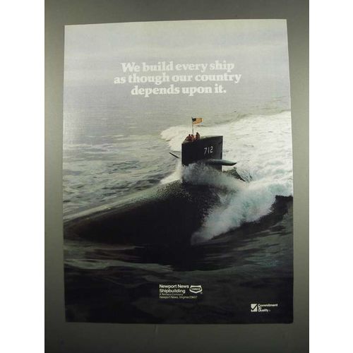 1984 Newport News Shipbuilding Ad - Country Depends