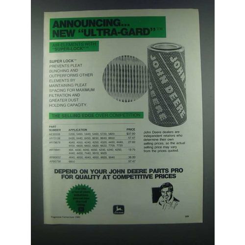 1985 John Deere Ultra-Gard Ad - Air Elements Super-Lock