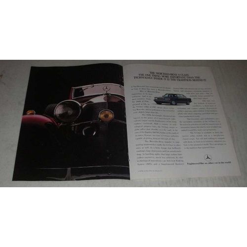 1987 Mercedes-Benz S-Class Cars Ad - The Tradition Behind It