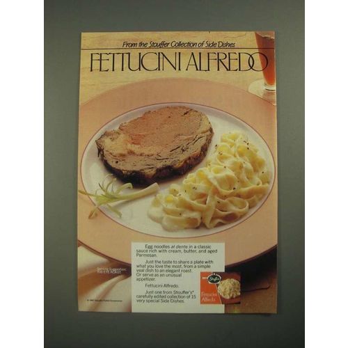 1987 Stouffer's Fettucini Alfredo Ad - From the Collection of Side Dishes