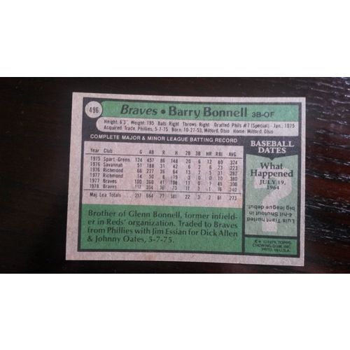 1979 Topps Card # 496 Barry Bonnell Excellent (5) Atlanta Braves