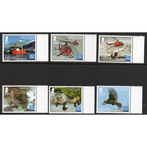 SOUTH GEORGIA 2013 HABITAT RESTORATION set mint never hinged (geo2)