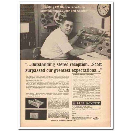 H H SCOTT INC 1961 WCRB Station Manager Richard L Kaye vintage ad