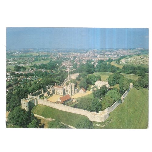 CARISBROOKE CASTLE, ISLE OF WIGHT. used postcard 1991 postmark =