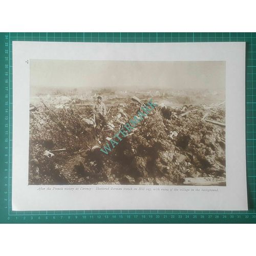 X745) German Trench On Hill 125 Carency World War 1 - 1919 CUTTING