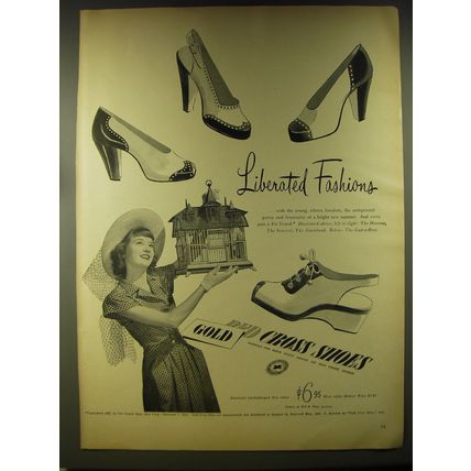 1946 Red Cross Shoes Ad - The Havana, The Seacrest, The Southland