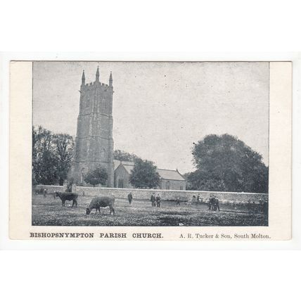 St Mary's Church Bishops Nympton Postcard Devon Publisher A R Tucker & Son