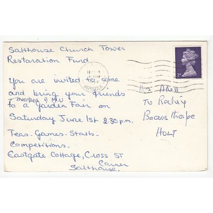 The Village of Salthouse Postcard 1968 Norfolk