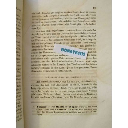 1850 ABHANDLUNG UBER PERKUSSION UND AUSKULTATION by DR JOSEF SKODA German HC
