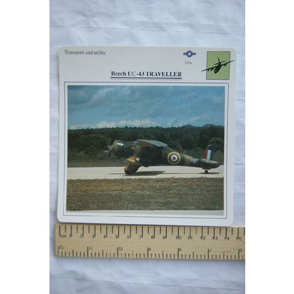 Beech UC-43 Traveller - USA - Transport & Utility - Collectors Club Card