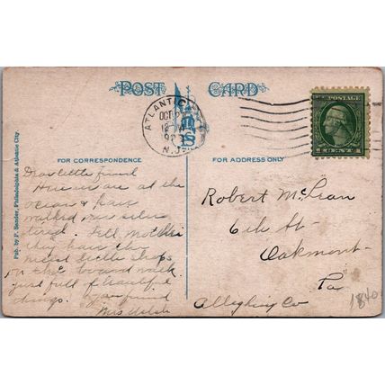 ZAYIX Postcard Capt Young's Residence Biplane Sailboat Million $ Pier 090222PC45