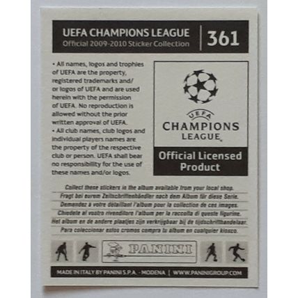 Panini UEFA Champions League 2009 2010 Thierry Henry Sticker #361