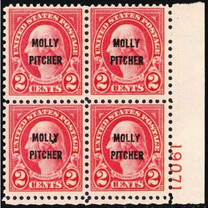 646, Mint NH F-VF 2¢ Plate Block of Four .. Stuart Katz