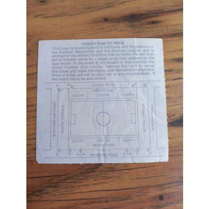 1980/81 League Cup 2nd Round Programme & Ticket - Orient vs Tottenham / Spurs