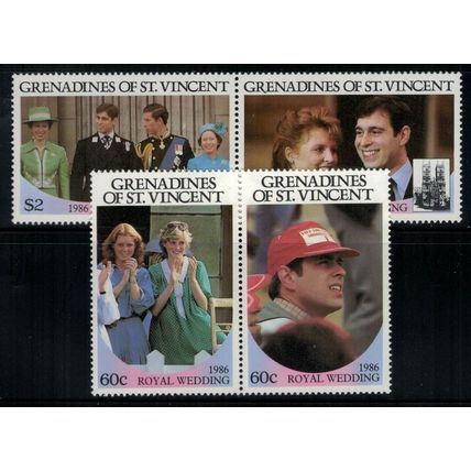 ZAYIX Royal Wedding Andrew Fergie MNH St. Vincent Grenadines 539-540 030822SM39M