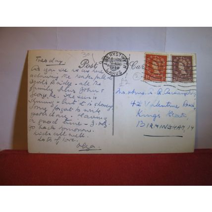 DEVIL'S BRIDGE ABERYSTWYTH used postcard RP 1958 pm =