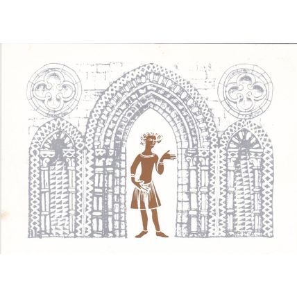 Ely Cathedral Royal Mail Stamp Greetings Card signed VGC