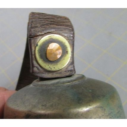 Antique Brass Cow Farm Collar Bell Goat w/Leather Strap Hand 100% original