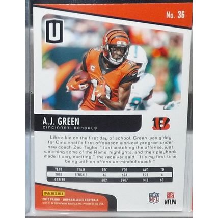 2019 Panini Unparalleled A.J. GREEN (Bengals) #36