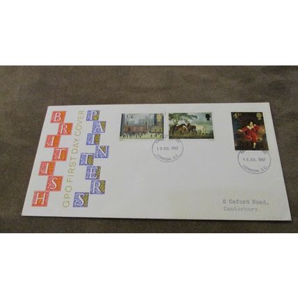 1967 GB FDC Cover - British Painters - London EC frank