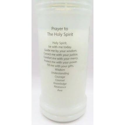Holy Spirit Prayer Candle with Dove Detail 14 CM Christianity Faith Gift Jesus