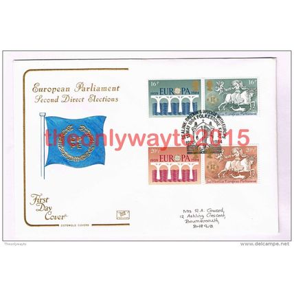 1984 European Parliament 2nd Direct Elections, Sealink Folkstone Postmark, UK, F