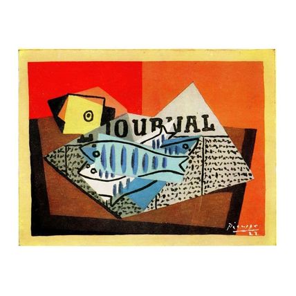 Pablo Picasso Still Life With Fish Soho Gallery Painting Postcard