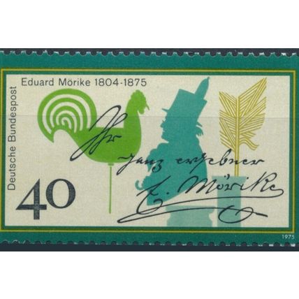 Death Centenary of Eduard Morike - West Germany 1975 - MNH - MiNr 842