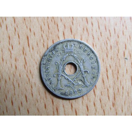 Belgium 1922 5 Centime Belgie (Dutch - Flemish Text) Coin