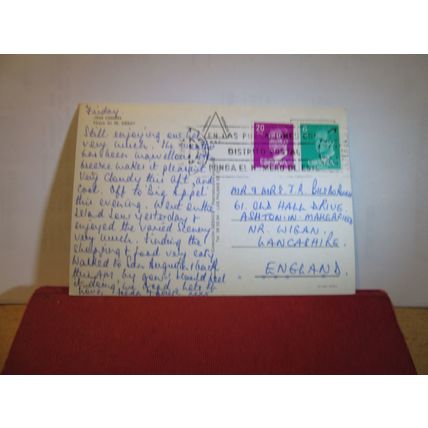 PLAYA DE EL INGLES, MASPALOMAS, GRAN CANARIA, SPAIN used postcard 1984 pm =