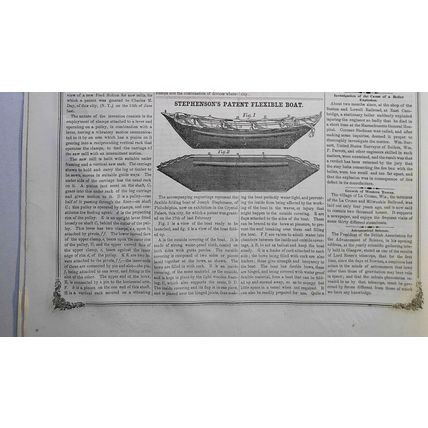 Scientific American, November 10, 1855. Stephenson's flexible boat; fire engines